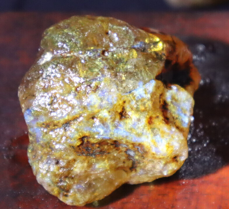 Natural Dominican Crystal Clear Light Blue Yellow Amber Rough Specimen 45mm 21g – photo 8