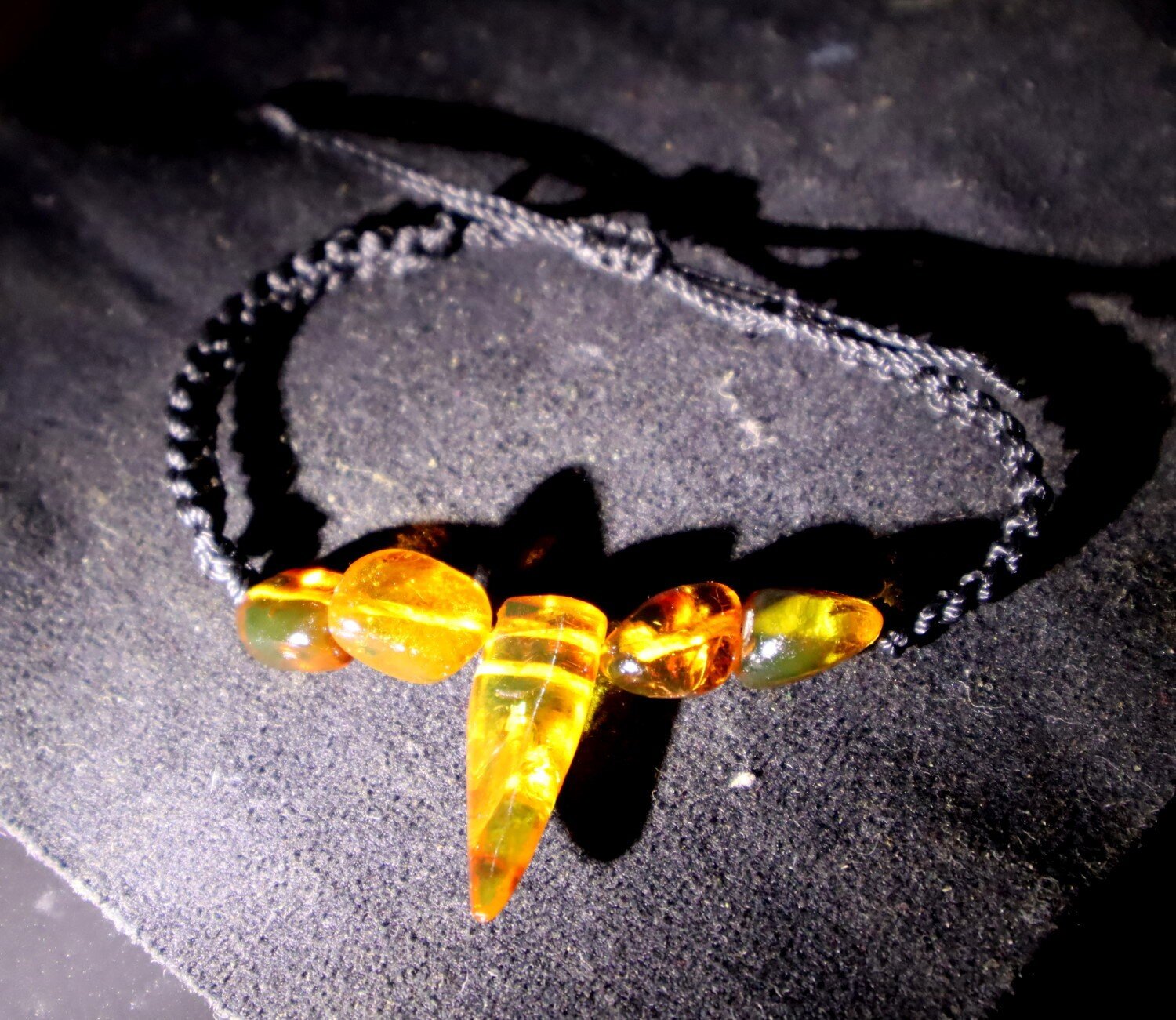 Lovely Natural Clear Yellow Orange Amber Bracelet adjustable – photo 9