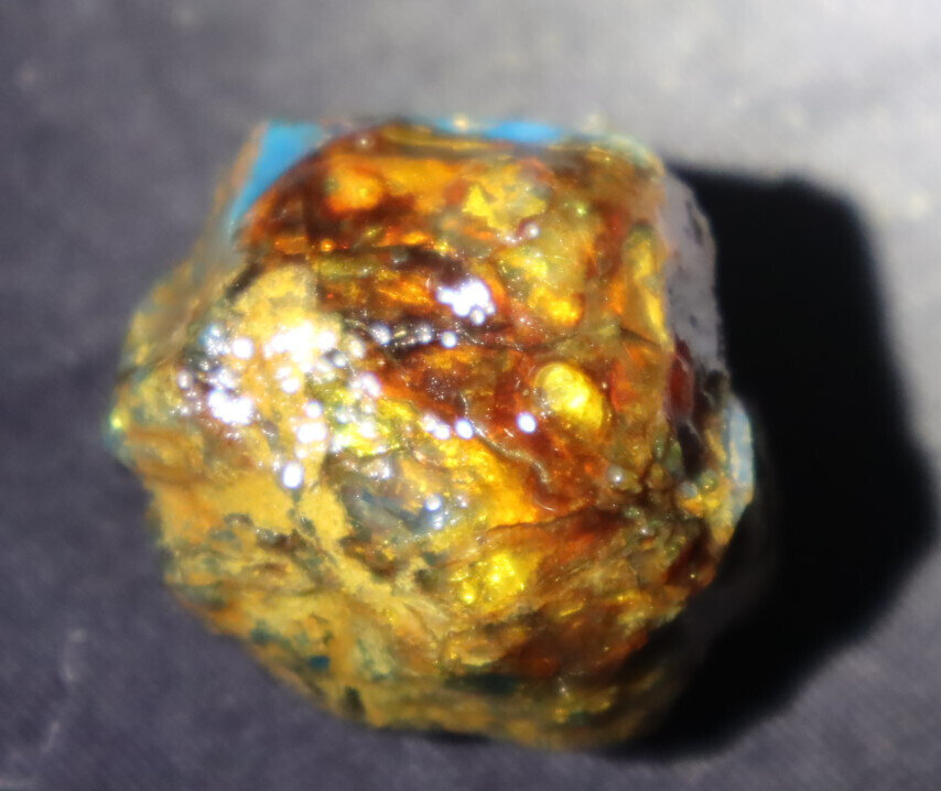 Rarest Natural Dominican Translucent Deep Blue Amber Rough Specimen 31mm 14.3g – photo 4
