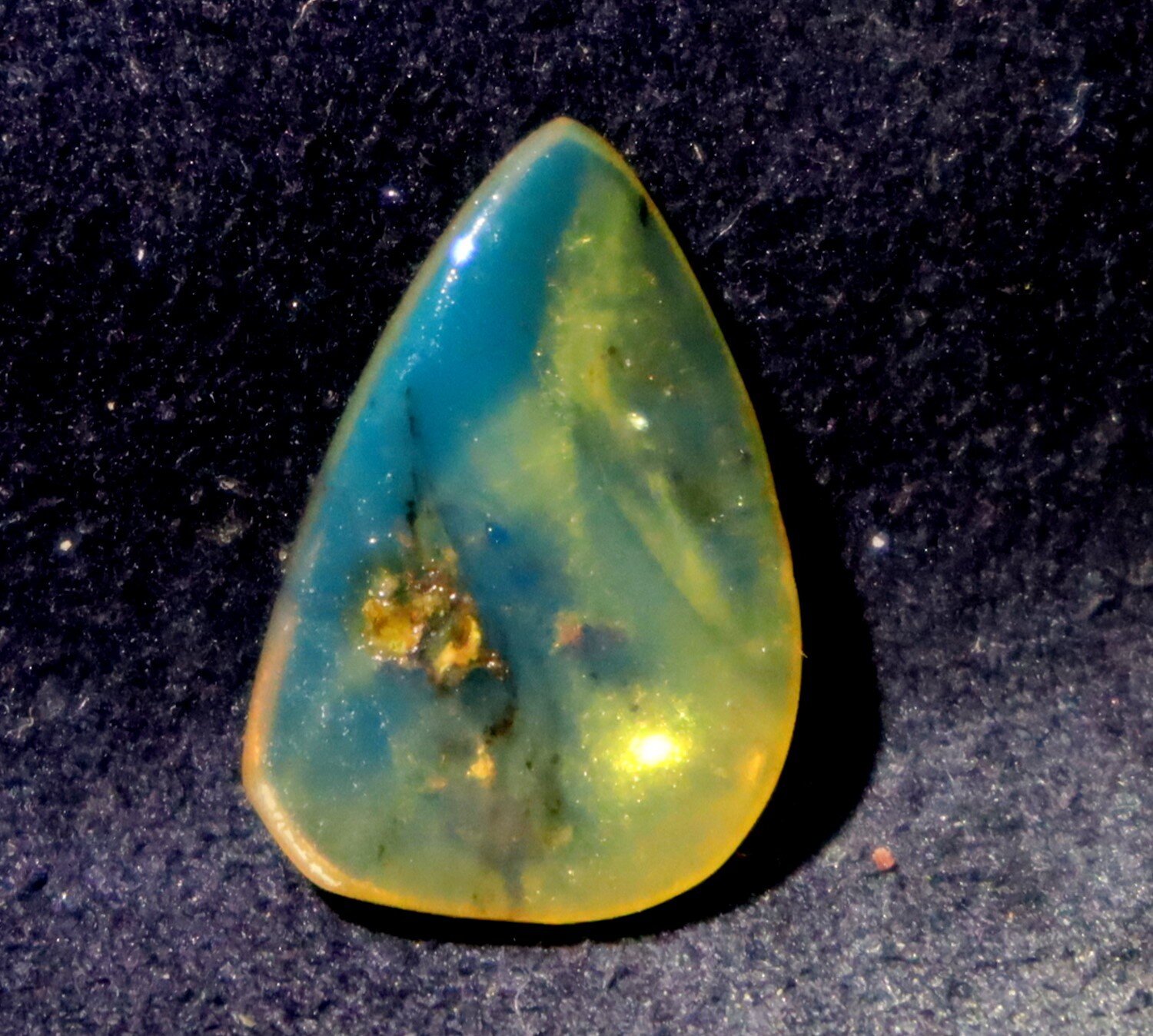 Lovely Natural Dominican Clear Sky Blue Amber Polished Stone 20mm – photo 4