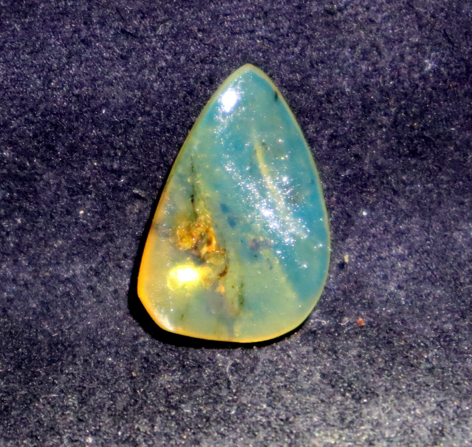 Lovely Natural Dominican Clear Sky Blue Amber Polished Stone 20mm – photo 6