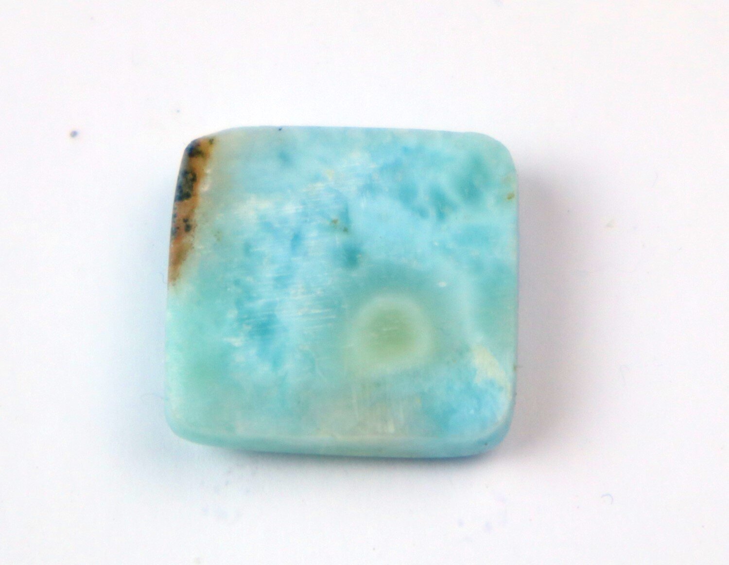 Finest Natural Sky Blue Larimar Cabochon 18mm – photo 4