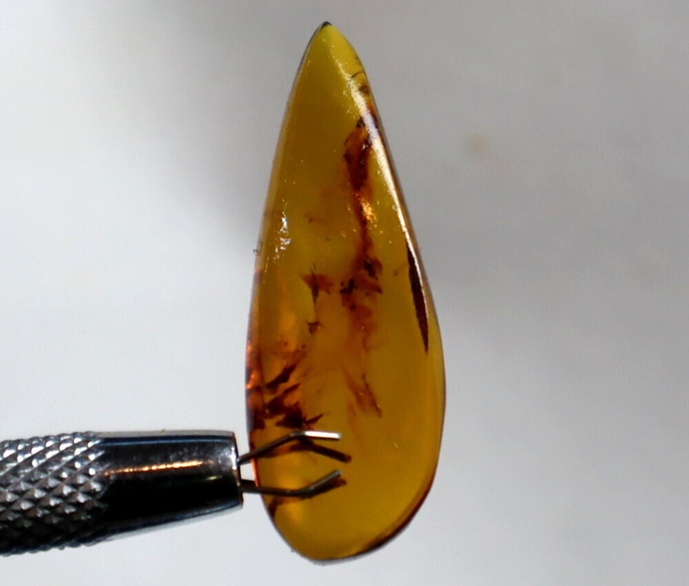 Charming Design Natural Dominican Clear Orange Green Amber Polished Stone 35mm – photo 4
