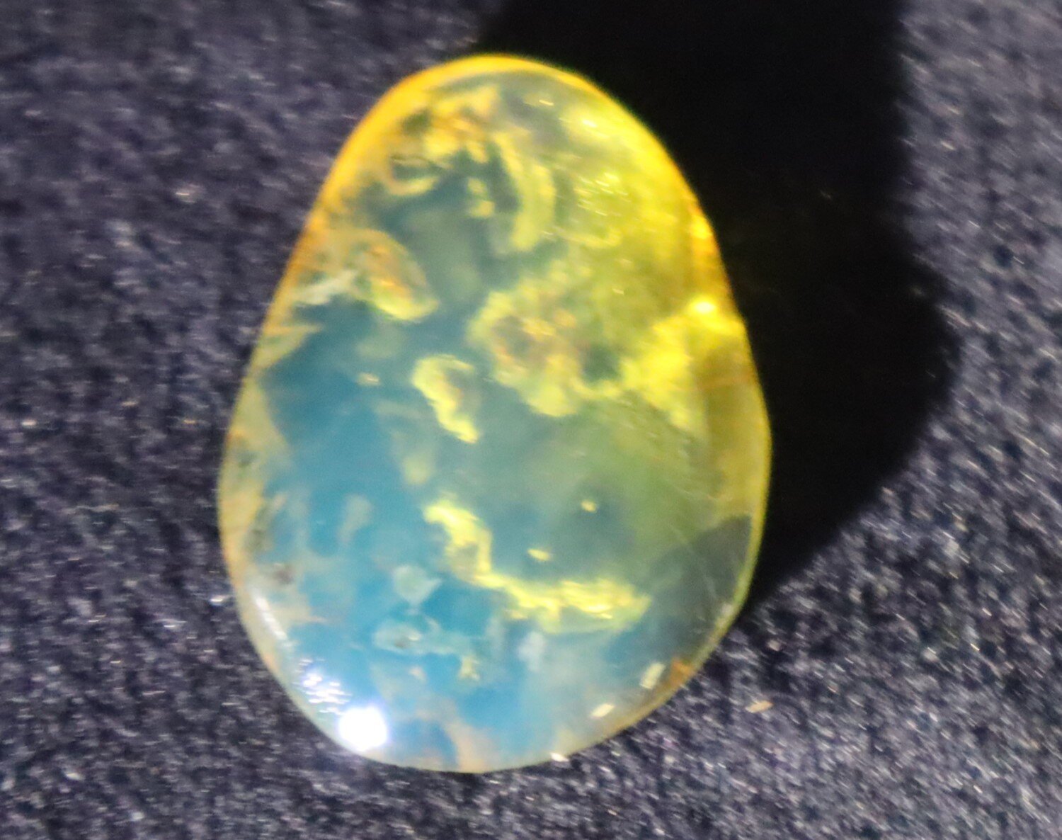 Lovely Natural Clear Sky Blue Amber Cabochon polished stone 24mm – photo 9