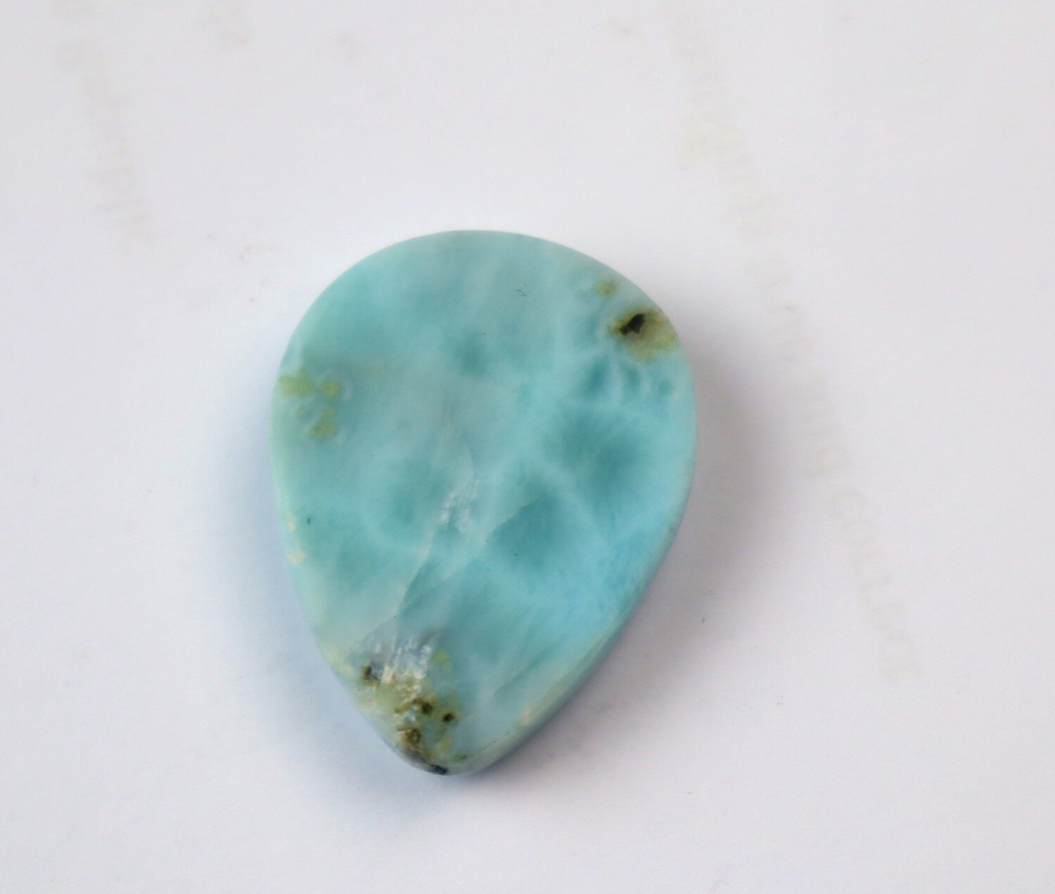 Beautiful Natural Sky Blue Larimar Teardrop Cabochon 31mm – photo 6