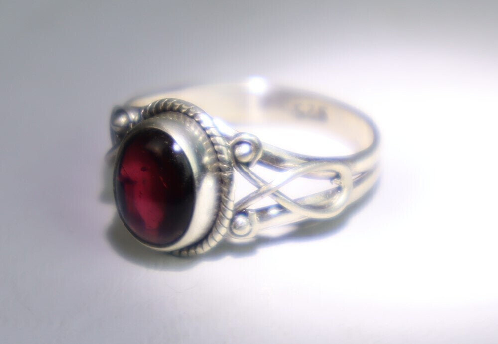 Finest Small Oval Red Spinel .925 Sterling Silver Ring #7 – photo 5