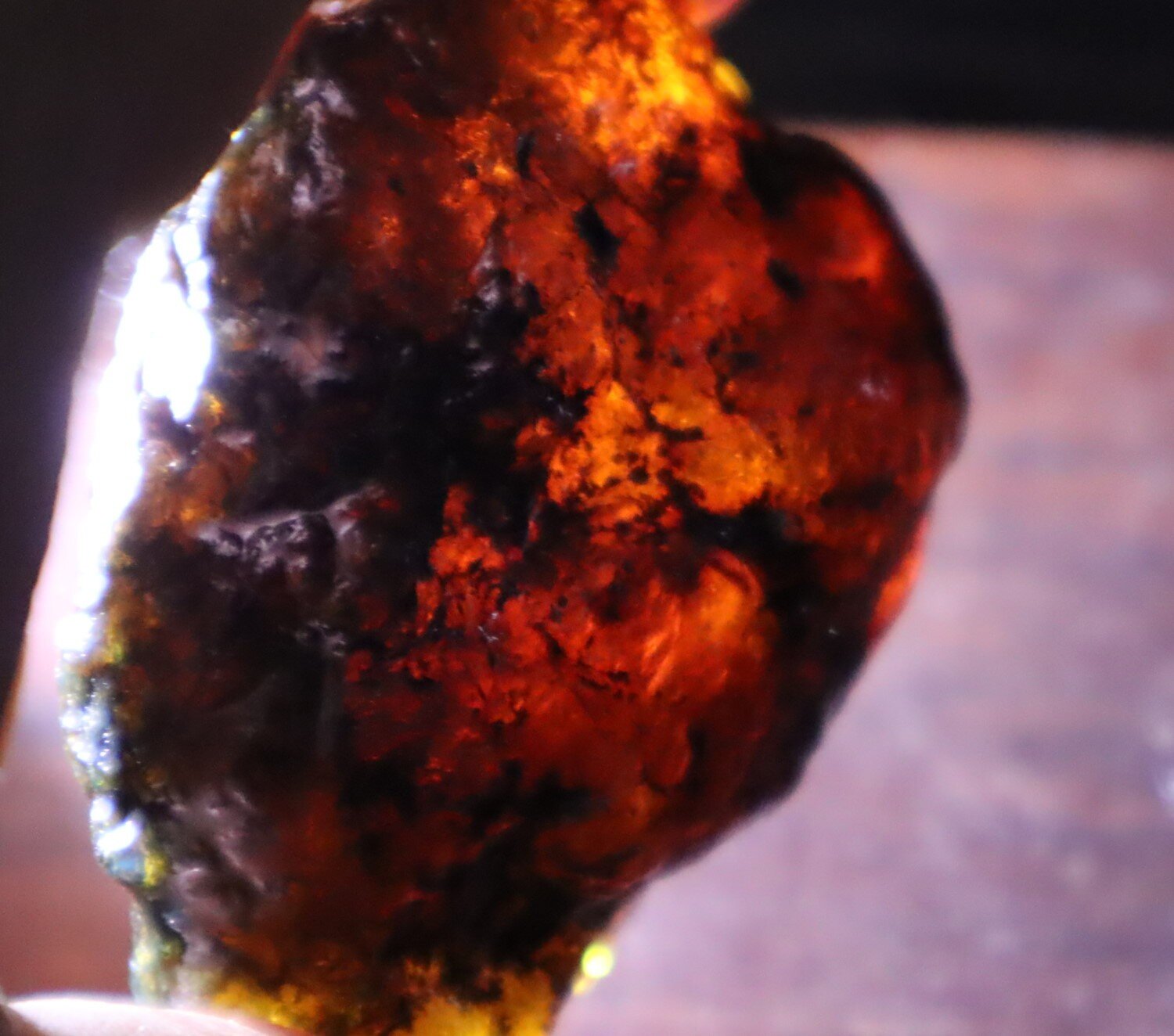 Beautiful Natural Dominican Clear Green Blue Amber Rough Specimen 57mm 38g – photo 12