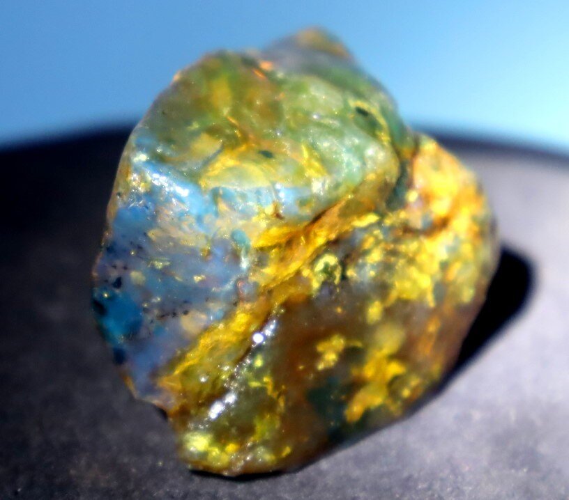 Finest Natural Dominican Clear Green Blue Amber Rough Specimen 51mm 32.5g – photo 4