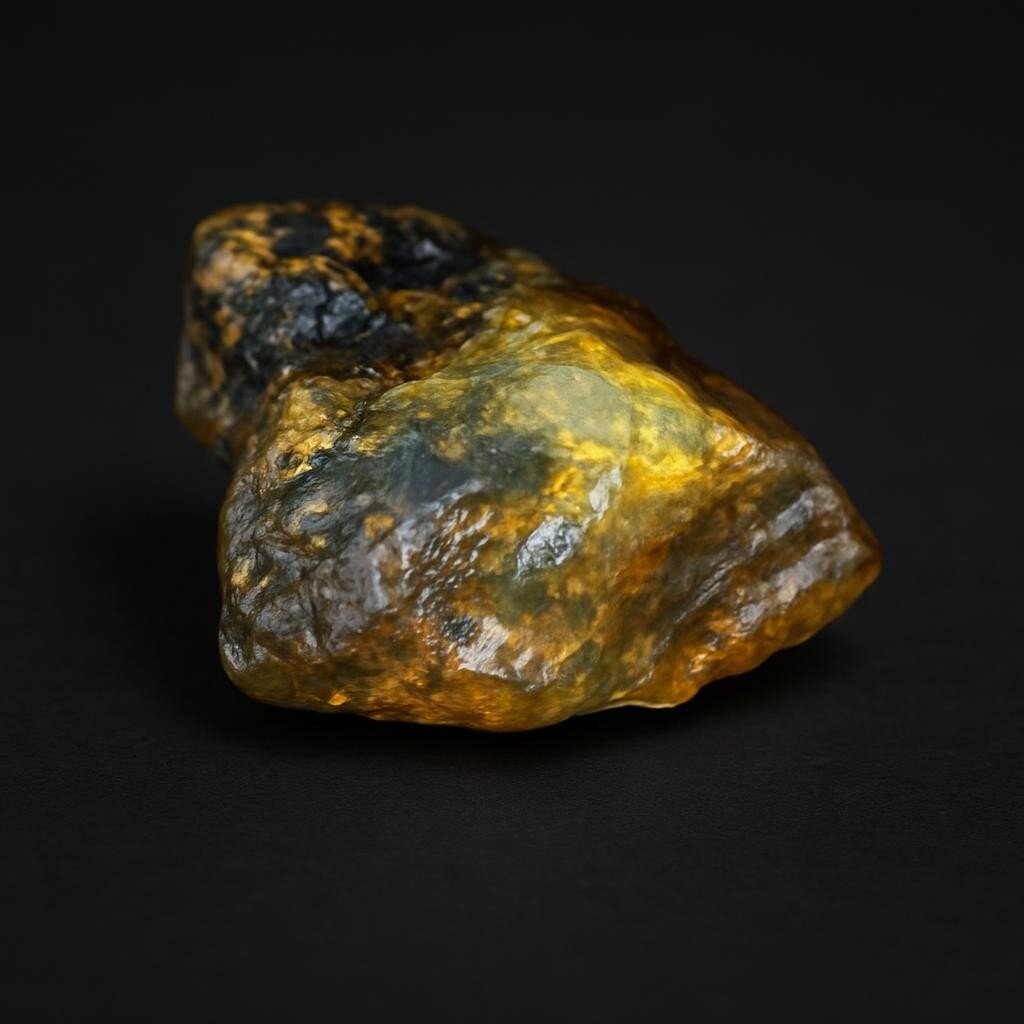 Beautiful Orange Green Dominican Amber Rough Specimen Chunk 54mm 18.5g – photo 5