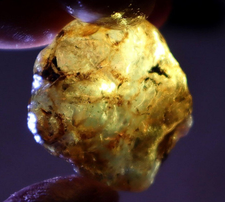Natural Dominican Blue Amber Rough Specimen 32mm 7.7g Green Orange – photo 10