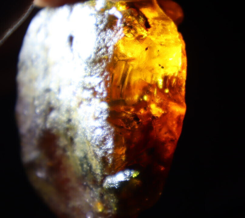 Impressive Natural Crystal Clear Sky Blue Yellow Amber Rough Specimen 54mm 24g – photo 11
