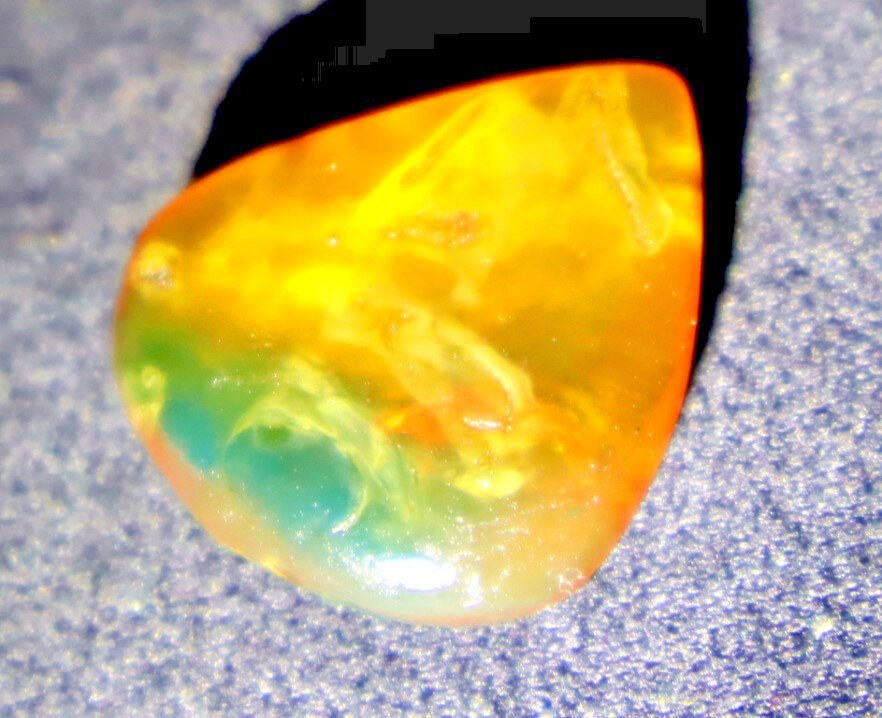 Excellent Natural Dominican Clear Orange Blue Amber Polished Stone 22mm – photo 6