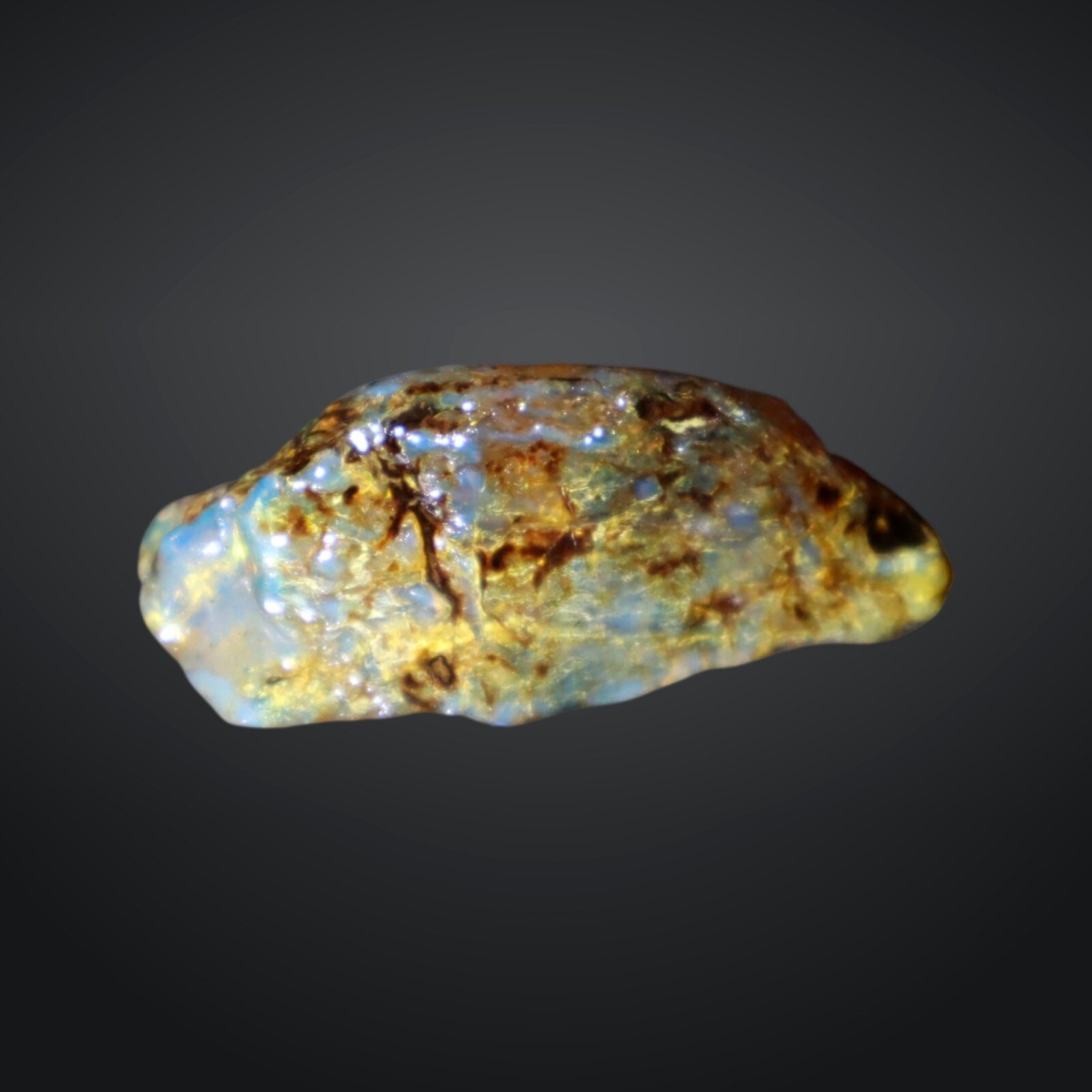 Authentic Beautiful Sky Blue Dominican Amber Rough Specimen Chunk 40mm 3.9g – photo 6