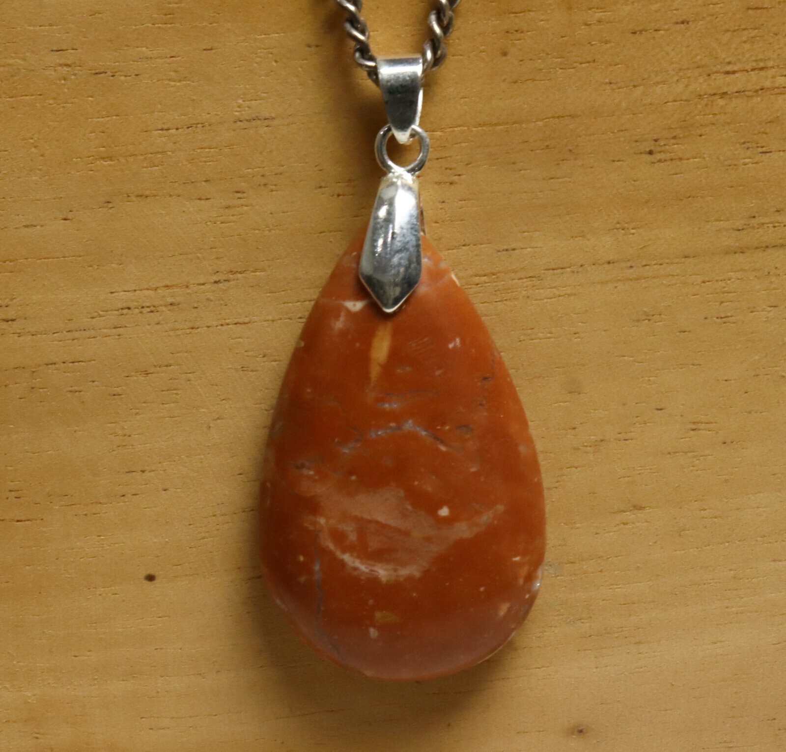 Finest 2.1inch Natural Smoky Red Jasper Pendant 53mm – photo 4