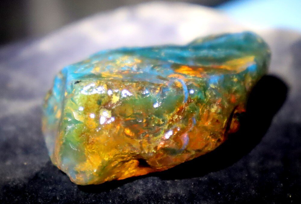 Excellent Nat. Dominican Crystal Clear Green Blue Amber Rough Specimen 50mm 18.5 – photo 6