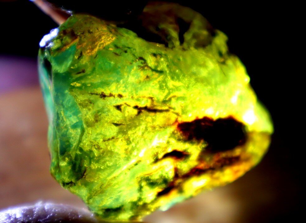 Excellent Nat. Dominican Crystal Clear Green Blue Amber Rough Specimen 50mm 18.5 – photo 15