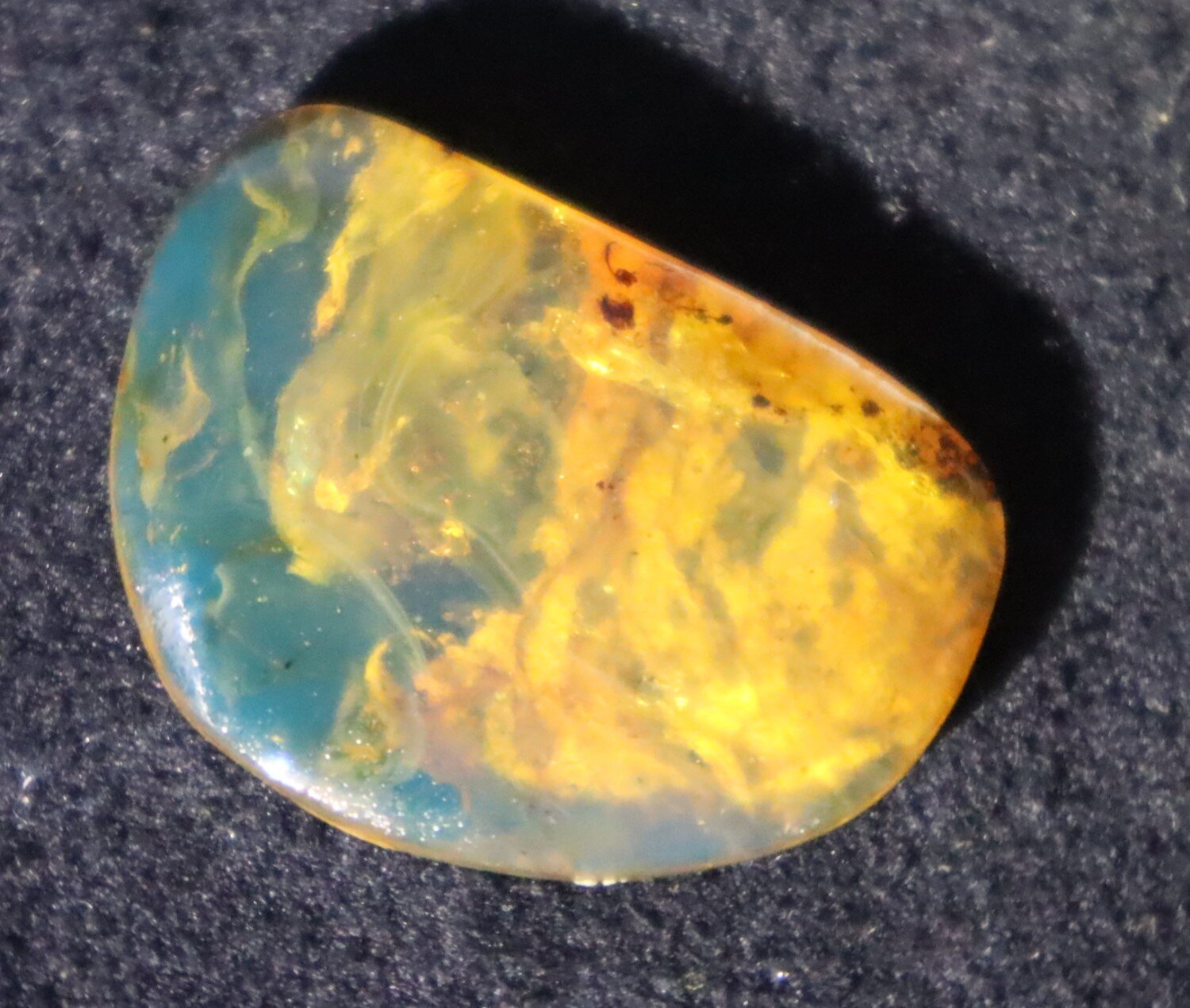 Natural Translucent Sky Blue Amber Cabochon 25mm free drilling and hook – photo 13