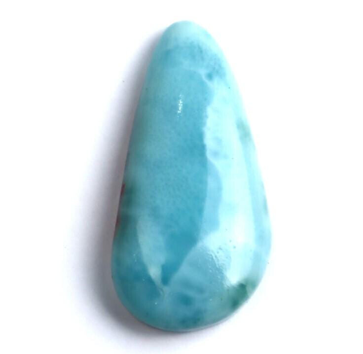 Charming Design Natural Sky Blue Larimar Pendant Cabochon 38mm – photo 4