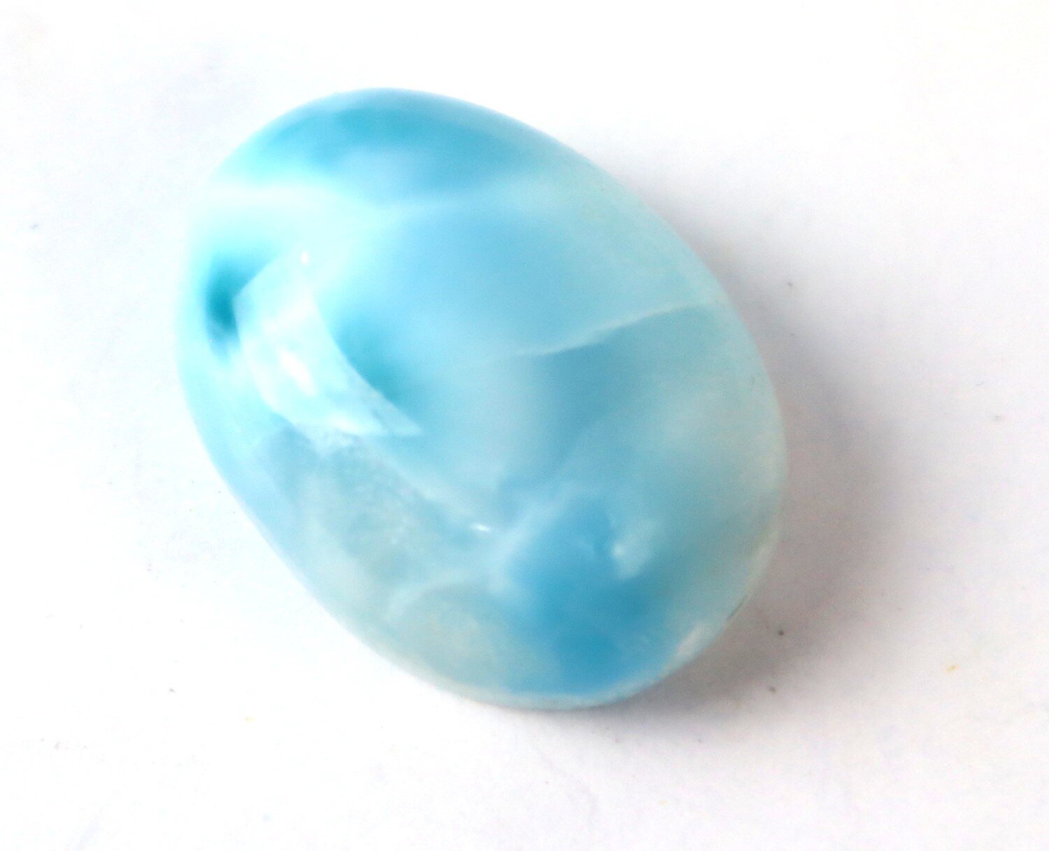 Exquisite Natural Sky Blue Larimar Oval Cabochon 26mm – photo 6