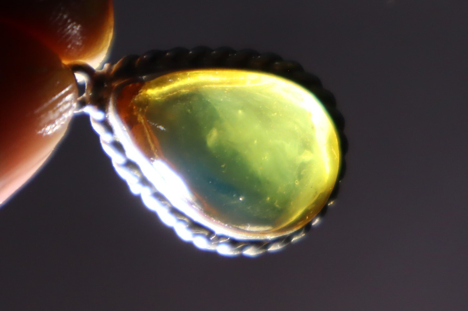 Impressive Natural Clear Ocean Blue Amber .925 Sterling Silver Pendant 37mm – photo 7