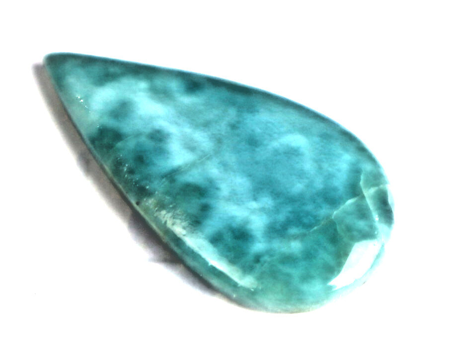 Impressive Natural Dominican Ocean Blue Larimar Polished Stone Cabochon 47mm – photo 2