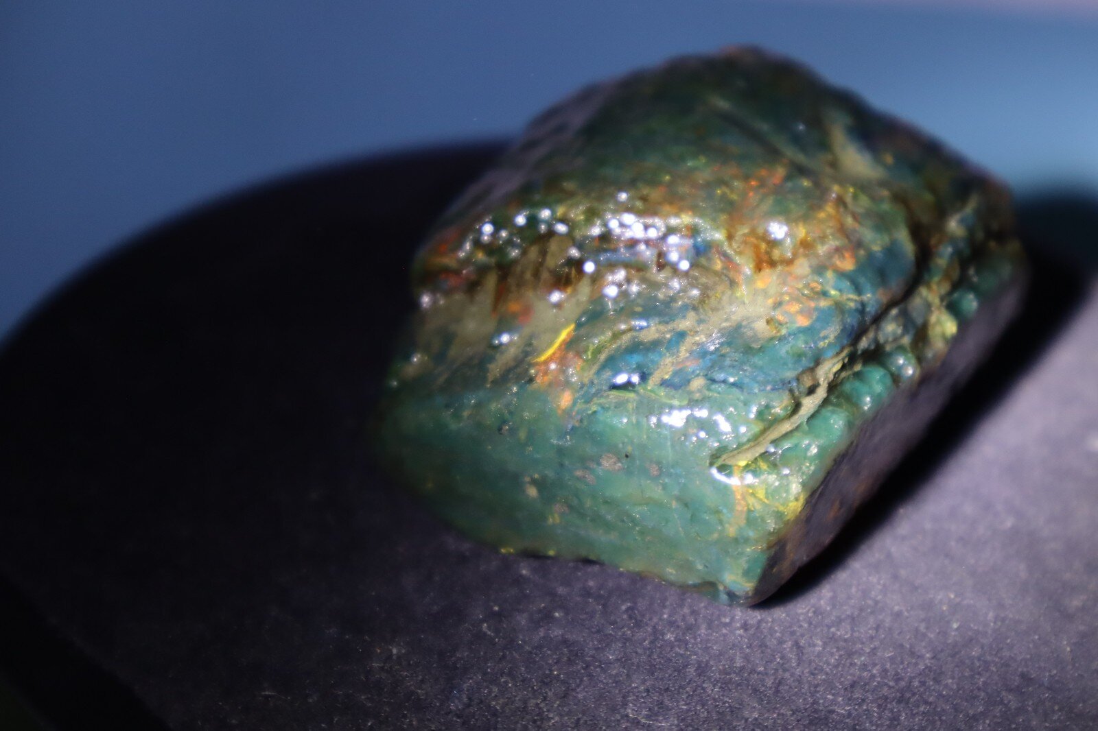 Natural Dominican Translucent Cognac Green Amber Rough Specimen 61mm 73.3g – photo 3